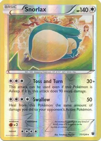 Fates Collide Snorlax #77/124 reverse holo